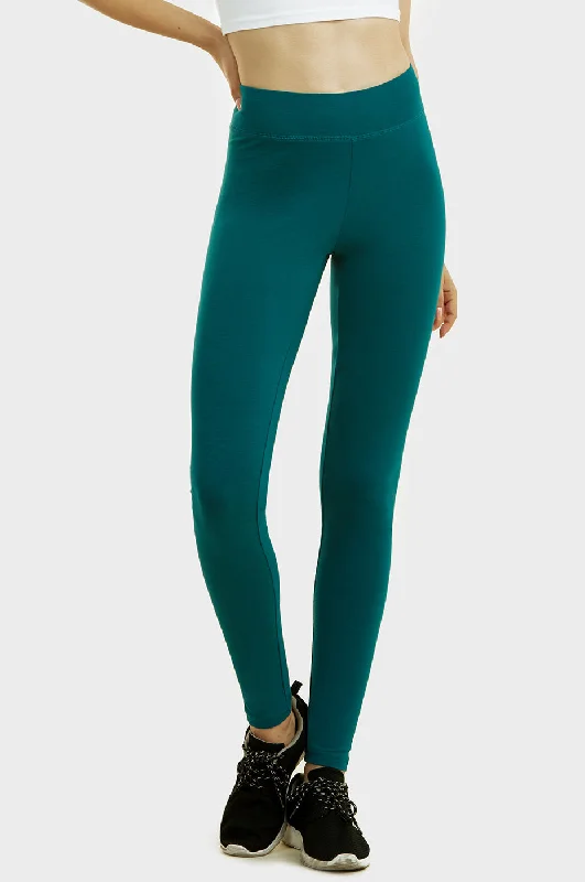 SOFRA LADIES COTTON LEGGINGS (WP4000_PEACOCK)