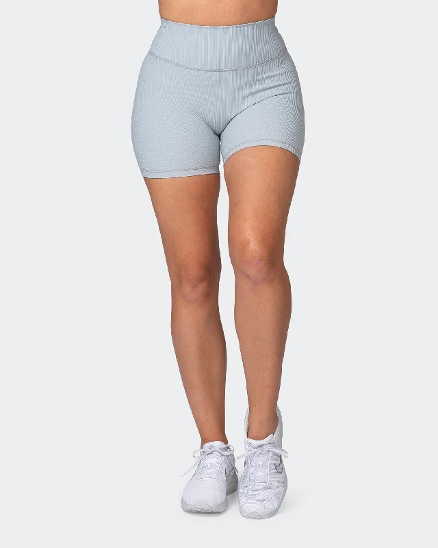 Zero Rise Rib Midway Shorts - Oyster